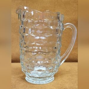 American Whitehall Indiana Glass Clear Glass Pitcher Vintage Orig Box In…
